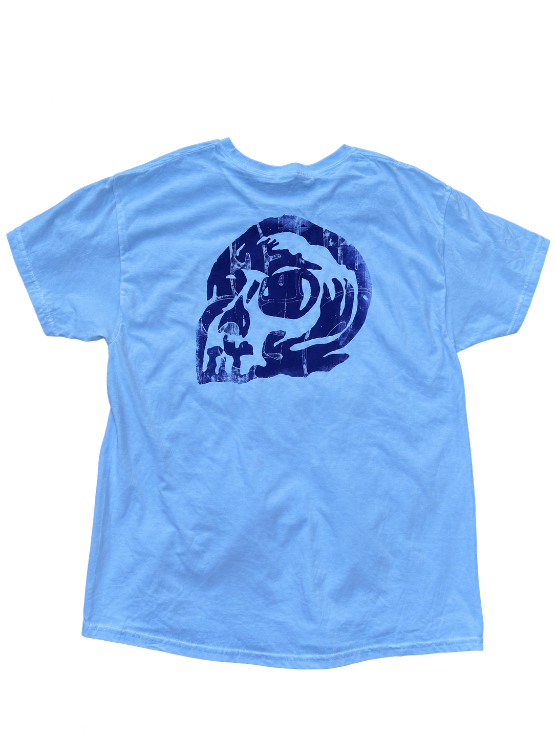 Skull Wave — Sky Blue Tee